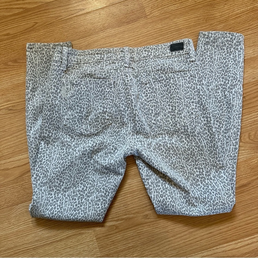 Paige verdugo ultra skinny cheetah animal print gray denim jeans size 32 cotton - Picture 3 of 8